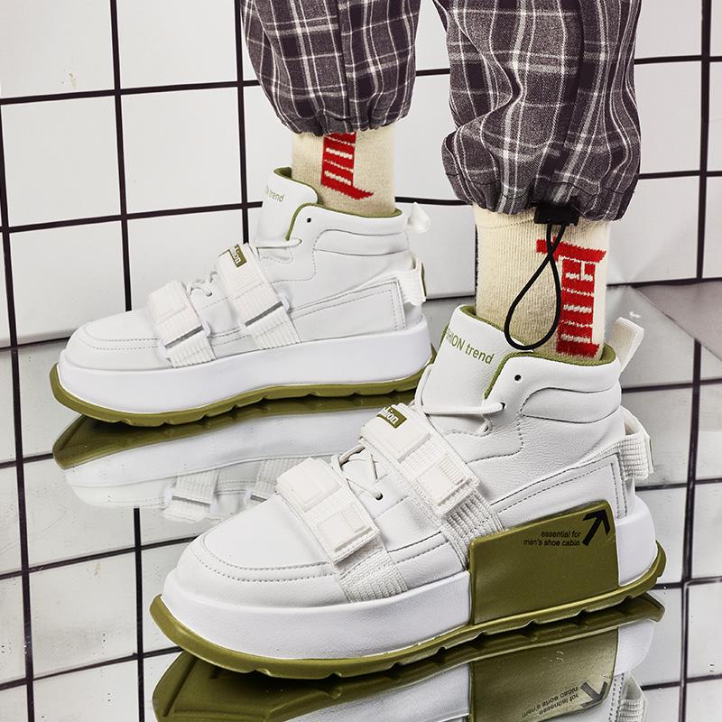 Новые модные брендовые высокие мужские туфли для отдыха на открытом воздухе, повседневные кроссовки для мотоциклистов на толстой подошве, удобная мужская дизайнерская обувь