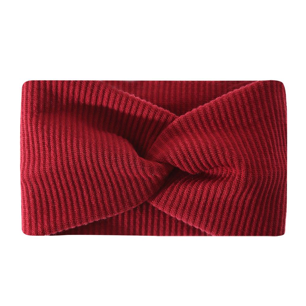 Ribbed Cotton Cross Twist Headband Wide Sports Headband Yoga Sweatband Hair Accessories