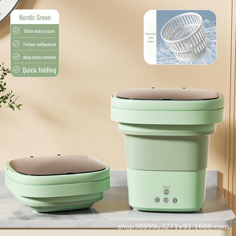 Компактная складная стиральная машина — идеально подходит для дома, общежития или детской прачечной