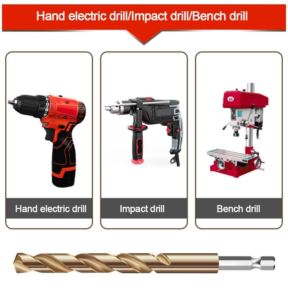 Quality 1.5mm-10.0mm Steel Titanium Coated Hexagonal Handle High Speed Drill Bit Set Twist Drill