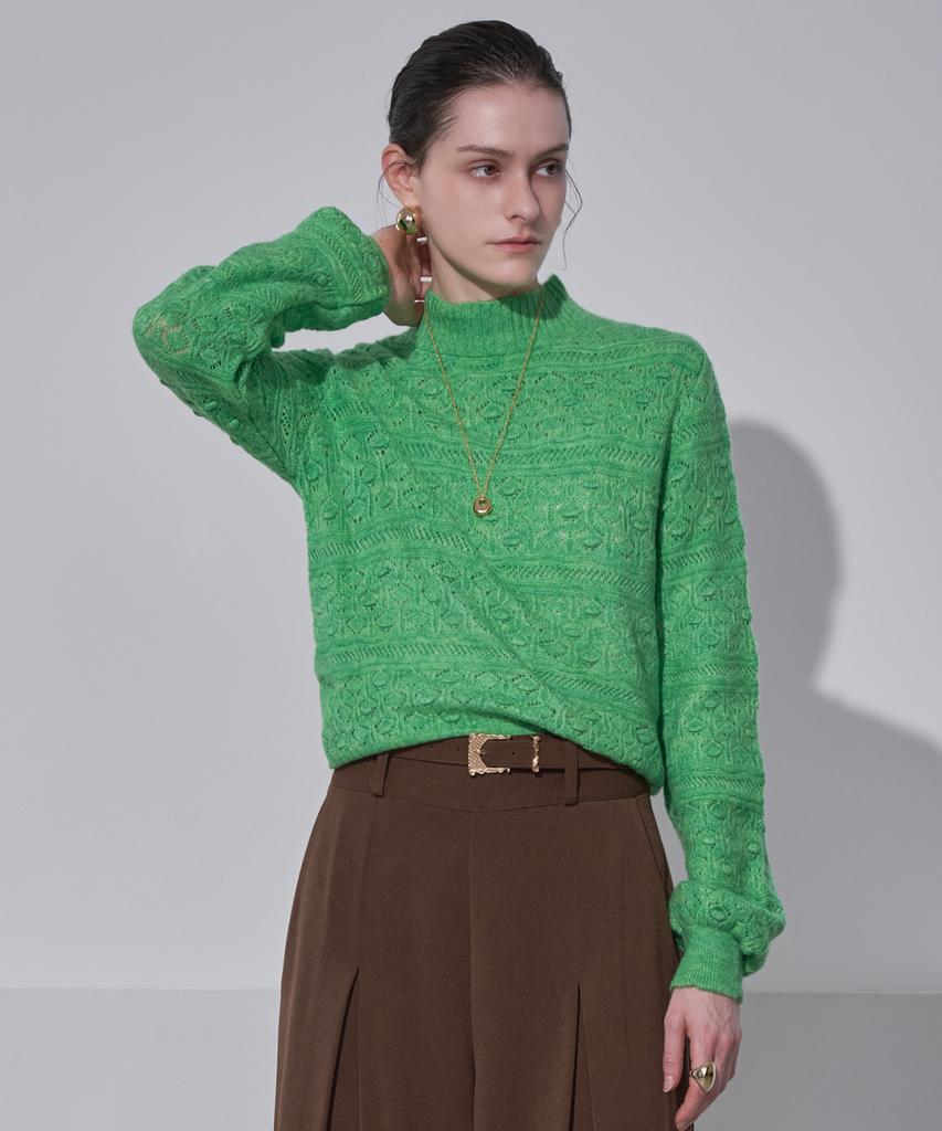 LENIC&MCCOY Unique Feminine Mock Neck Knit Ml02Kn900Fjy