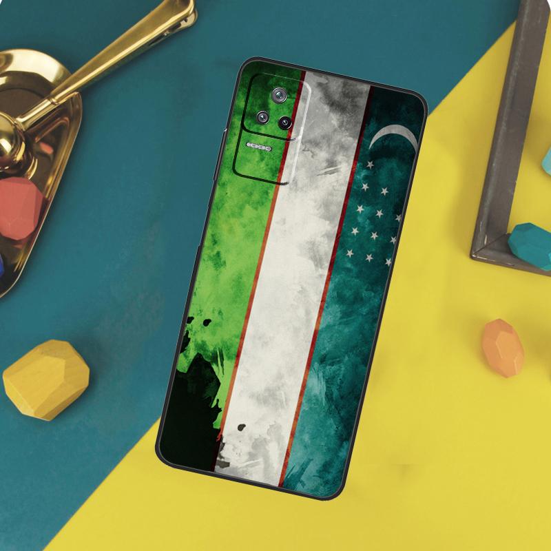 Чехол с флагом и гербом Узбекистана для Xiaomi 13T 11T 12T 14T Pro 13 14 15 Ultra POCO X7 Pro X3 X5 X6 F5 F6 M6 Pro Funda