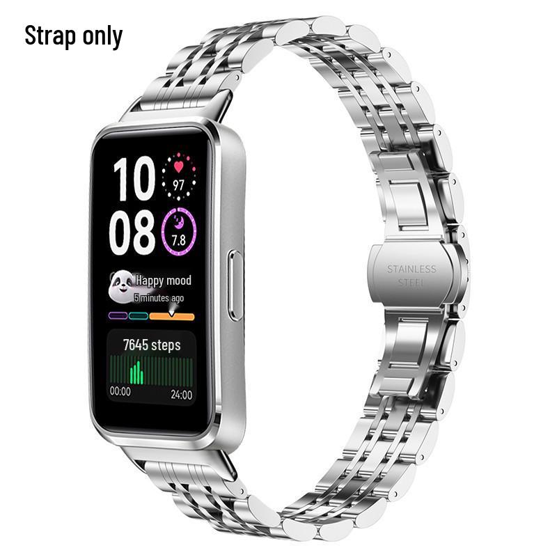 Универсальный сменный ремешок из нержавеющей стали для Huawei Band 11 Pro и Xiaomi Band 9