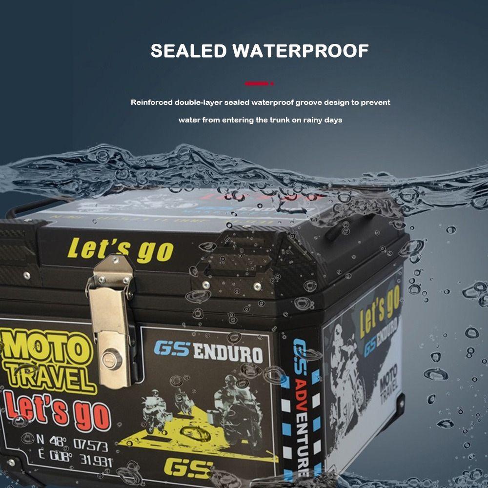 36L Motorcycle Trunk Waterproof Bike Accessories Spacious Motorcycle Accessories  Motorcycle Use