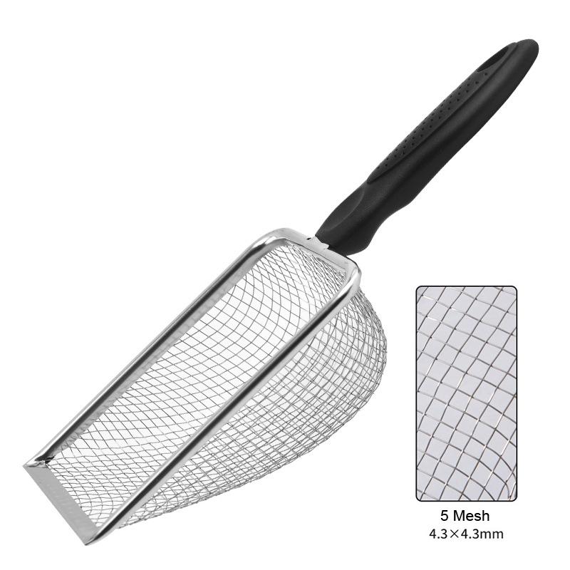 Pet Cleaning Tools Stainless Steel Feces Shovel Net Cat Litter Shovel Reptiles Lizard Sand Shovel Mesh Screen Fecal Spoon