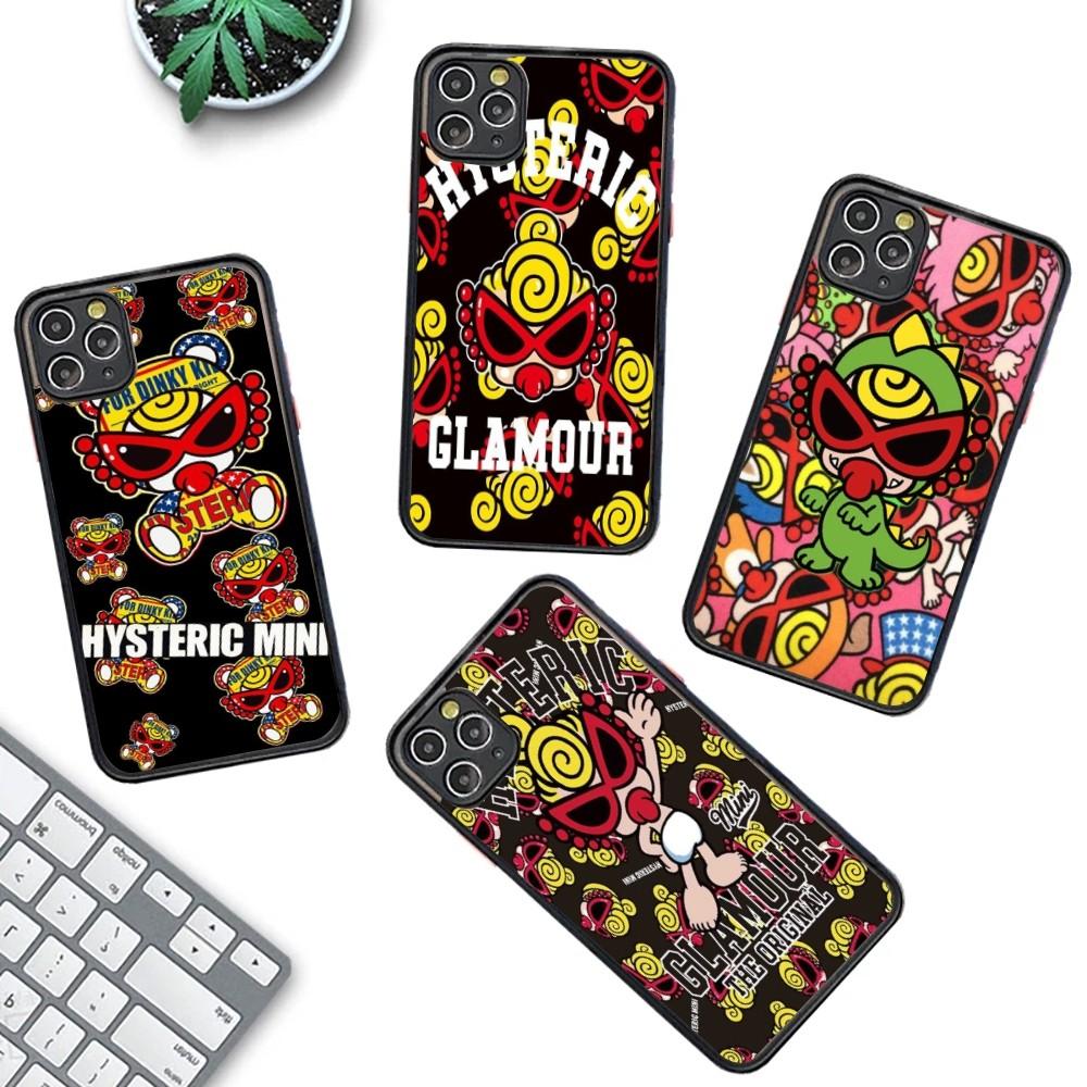 Japan Fashion Hysteric Mini Phone Case For IPhone 14 11 12 13 Mini Pro Max 8 7 Plus X XR XS MAX Translucent Matte Cover
