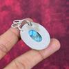 Голубой медный бирюзовый кулон ручной работы с драгоценными камнями, 925 пробы серебряный кулон, старинные ювелирные изделия, для подарка на помолвку
