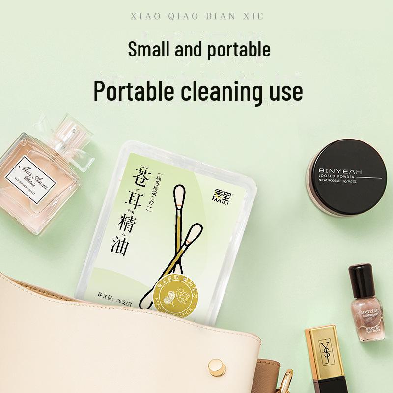 Индивидуально упакованные ватные тампоны с эфирным маслом дурнишника сибирского – травяной освежающий уход за носом, 5 шт. в упаковке.