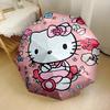 Hello Kitty Strawberry Floral Compact Travel Automatic Umbrella Compact 8 Rib Design Compact Design Perfect for Outdoor Adventures Elegant Umbrella