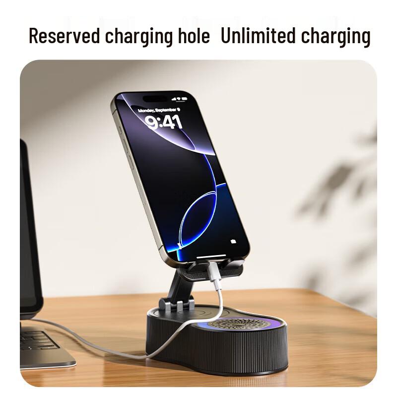 Bluetooth-колонка Newmine PBS007 с держателем для телефона, штекер CN (адаптер в комплекте) (Китайская версия)