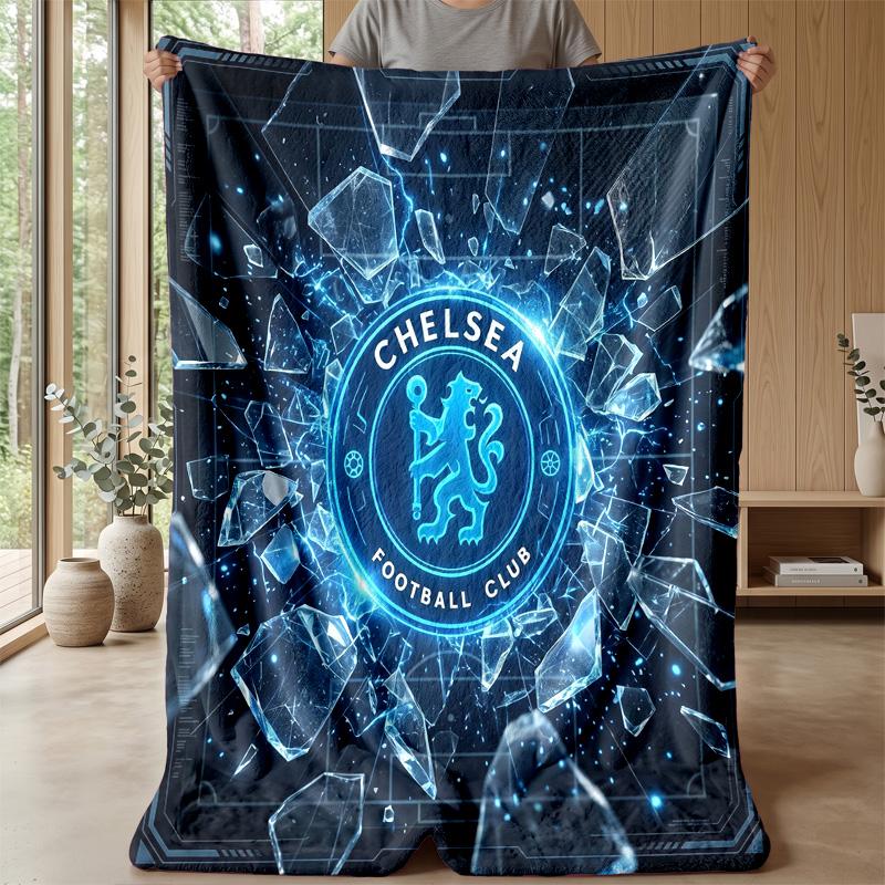 Chelsea FC Theme blanket Soft Flannel Blanket Plush Throw Blanket Cozy Sofa Bed Blanket for Home Decor