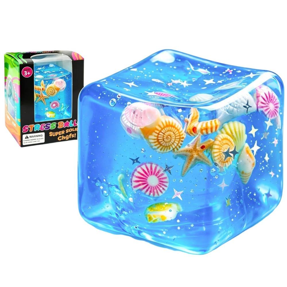 Cartoon Design Ocean Sensory Fidget Toy Star Shell Blue Pinch Cube Gift Stress Balls Wedding Party