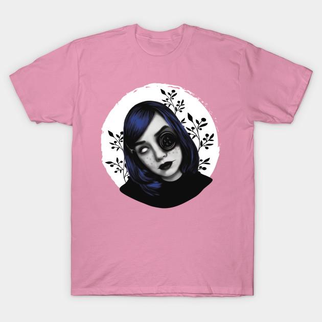 T Рубашка женщин Коралина Harajuku Печать Кавайи футболка Летний короткий рукав женский футболка Top Tee