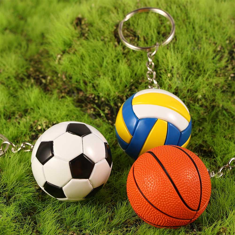 Volleyball Baseball Fun Keychains Car Pendant Key Ring Bag Pendant Ball KeyChain Key Holder