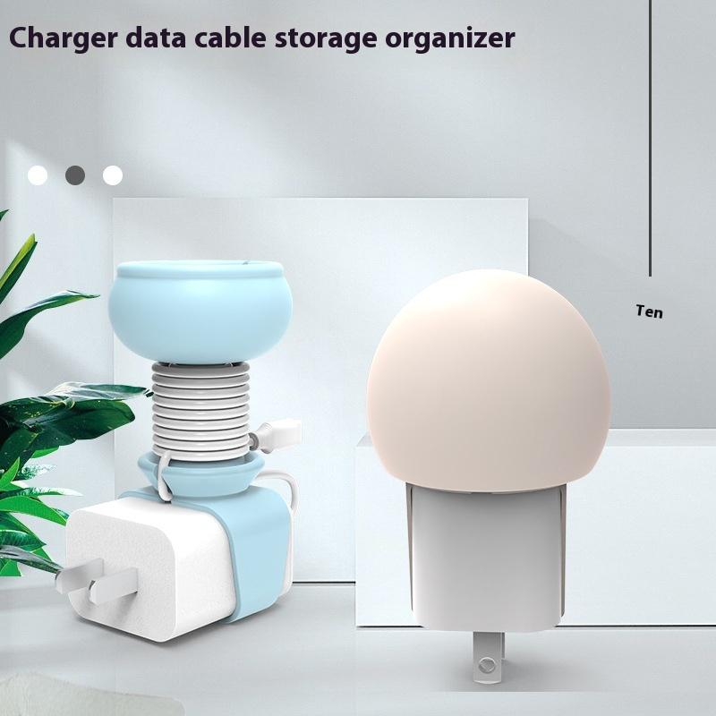 Силиконовый органайзер для кабеля милый мультяшный протектор для зарядки портативная пряжка для дата-кабеля фиксирующая лента настольная пряжка для хранения кабеля