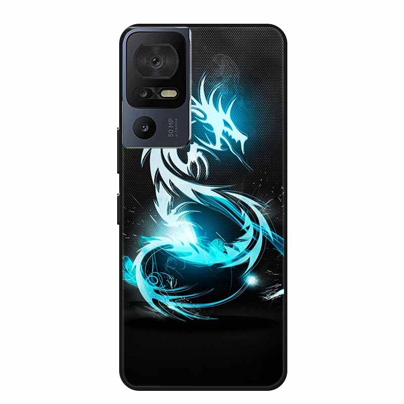 Чехол для телефона TCL 40 SE 40SE Coque Черный Силиконовый Мягкий Задний Чехол-Крышка Для TCL 40 SE Чехол Funda Для TCL40SE Capa 6.75" Оболочка