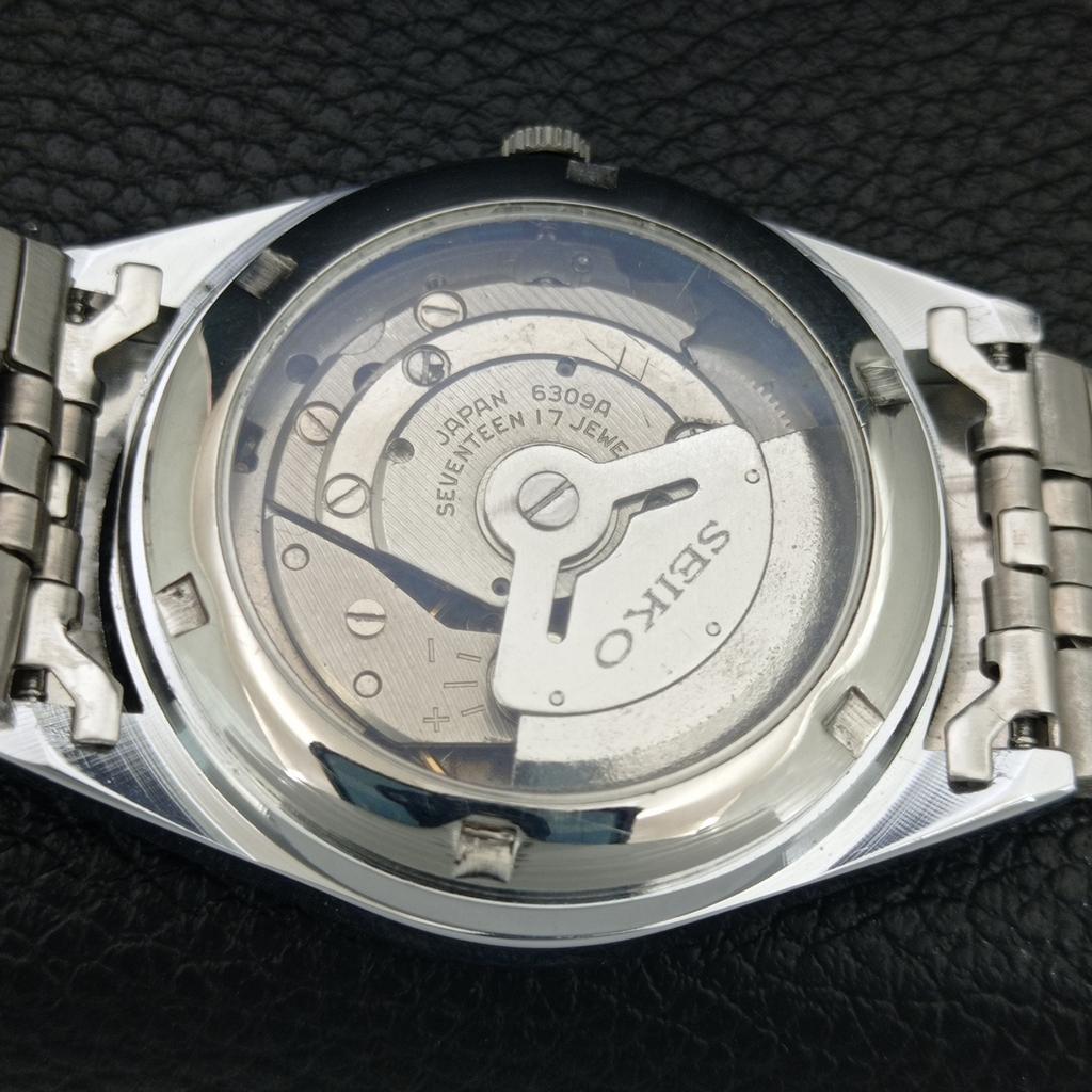 ВИНТАЖНЫЕ АВТОМАТИЧЕСКИЕ SEIKO 5 6309A ВОССТАНОВЛЕННЫЕ ЯПОНСКИЕ МУЖСКИЕ ЧАСЫ С КРАСНЫМ ЦИФЕРБЛАТОМ a444694-1