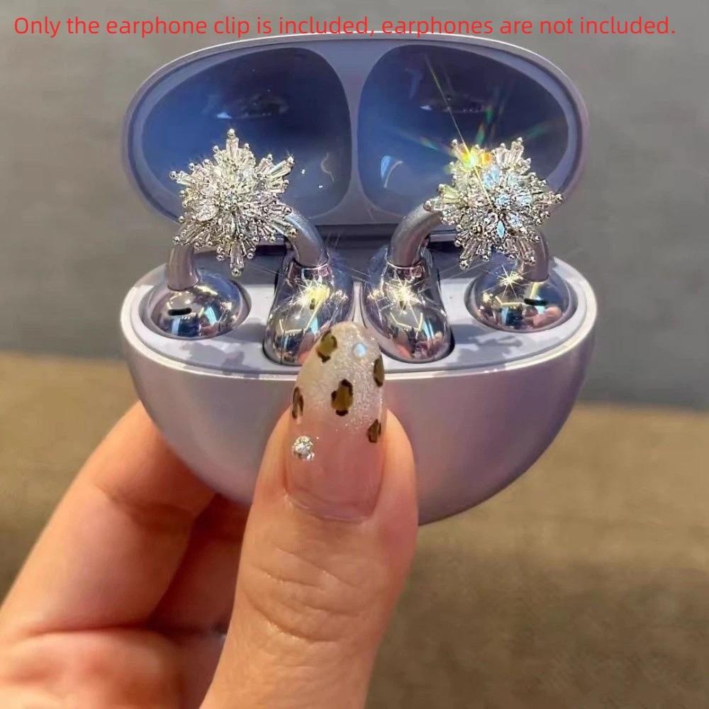 Creative Butterfly Earphone Clips Artificial Crystals Earphone Decorations  Personal Accessories