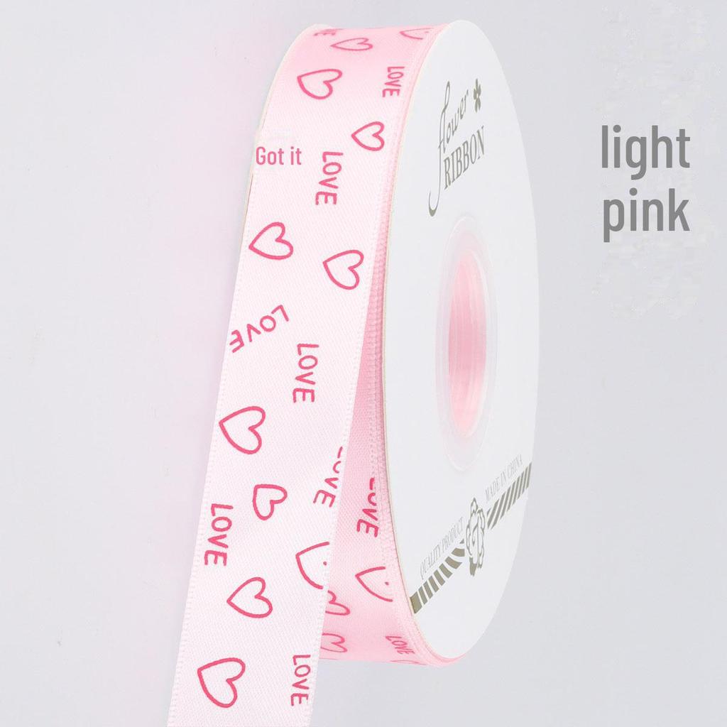 Women's Day Love Ribbon 2.5cm - Floral Packaging & Cake Tie