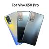 Задняя крышка для Vivo X50 Pro V2005A 2006, крышка батарейного отсека, задняя дверь, стеклянный корпус, замена объектива камеры
