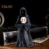 Halloween Grim Reaper Figurine Spooky Black Robe Death Ghost Resin Statue Sculpture Indoor Home Office Desktop Decoration Ornament Festival Gift
