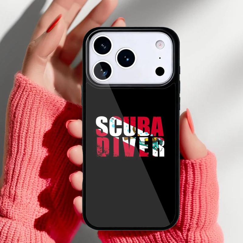 Scuba Diver Diving soft Phone Case for iPhone 17 Air 16e 15 14 13 Pro Max Back Cover for 12 11 Pro Coque
