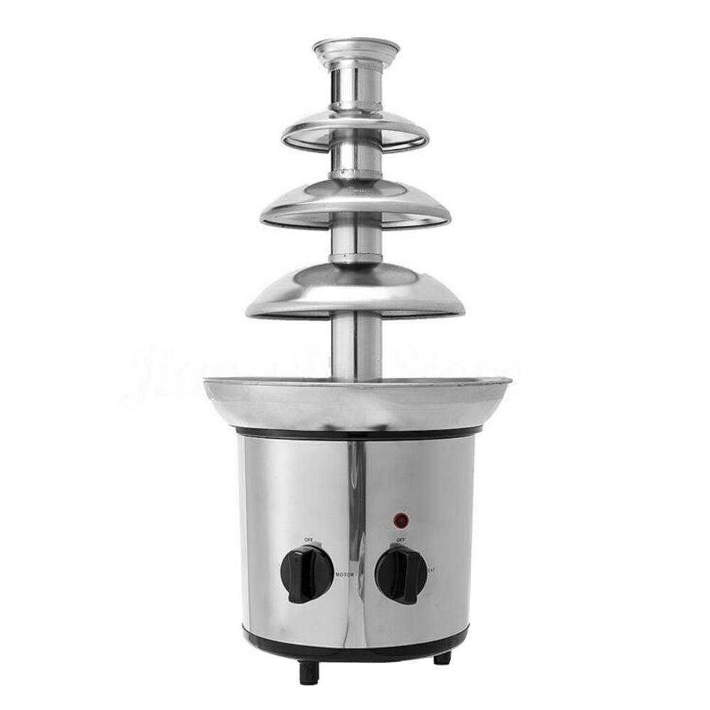 Chocolate Fountain, 4 Tiers Electric Melting Machine, Fondue Pot Set, for Chocolate Candy, Ranch,