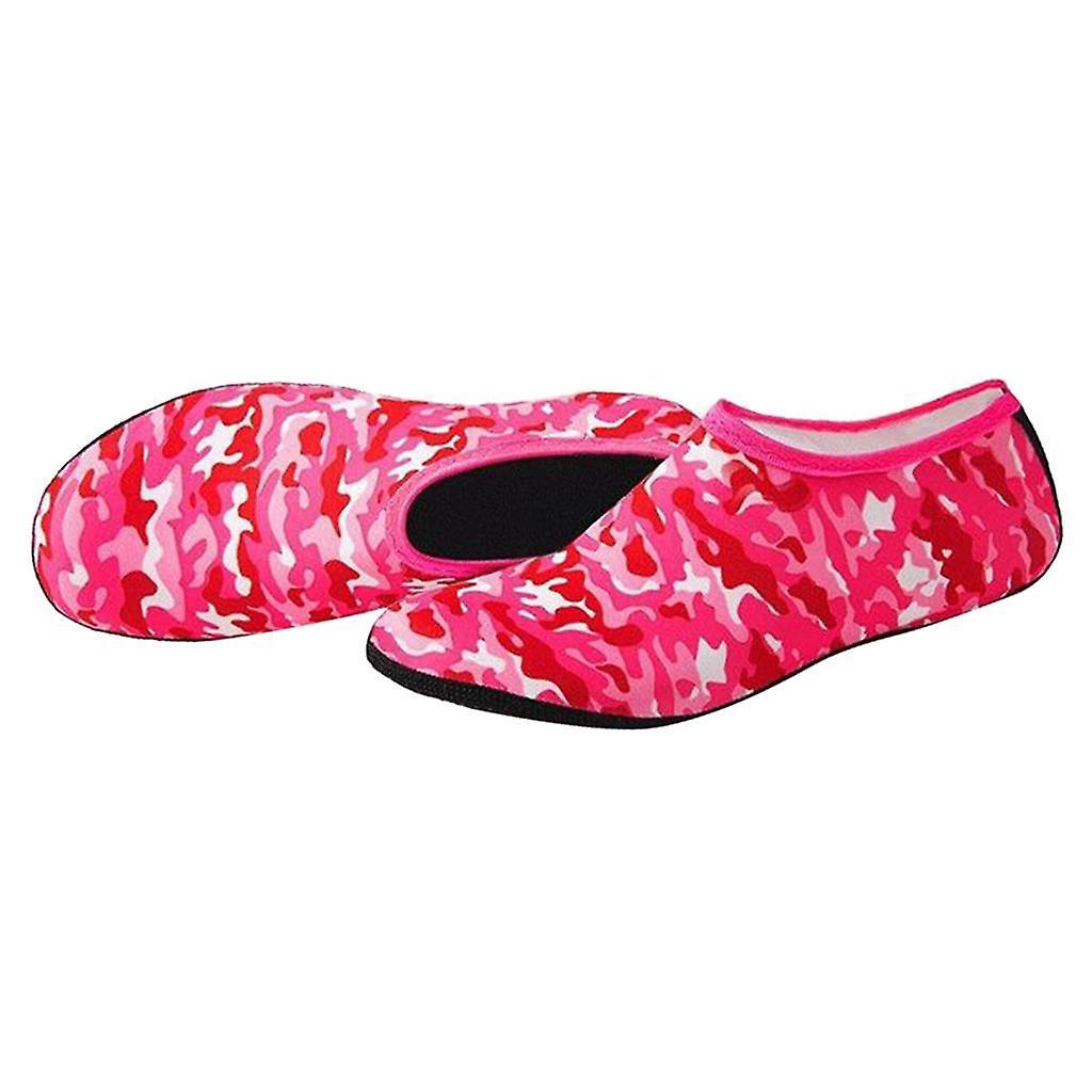 Soft Water Shoes Stretchy Socks Yoga Swim Shoe Dive Sock Camo Red XS