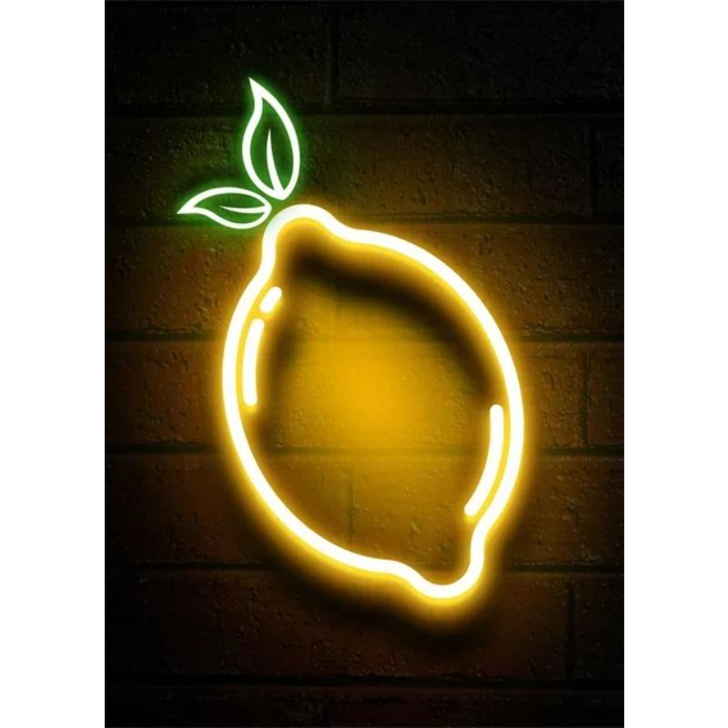 Cool Neon Signs Money Symbol Fruits Flamingo Canvas Posters Prints Wall Art for Home Decor Shop Decoration Vibrant and Trendy W