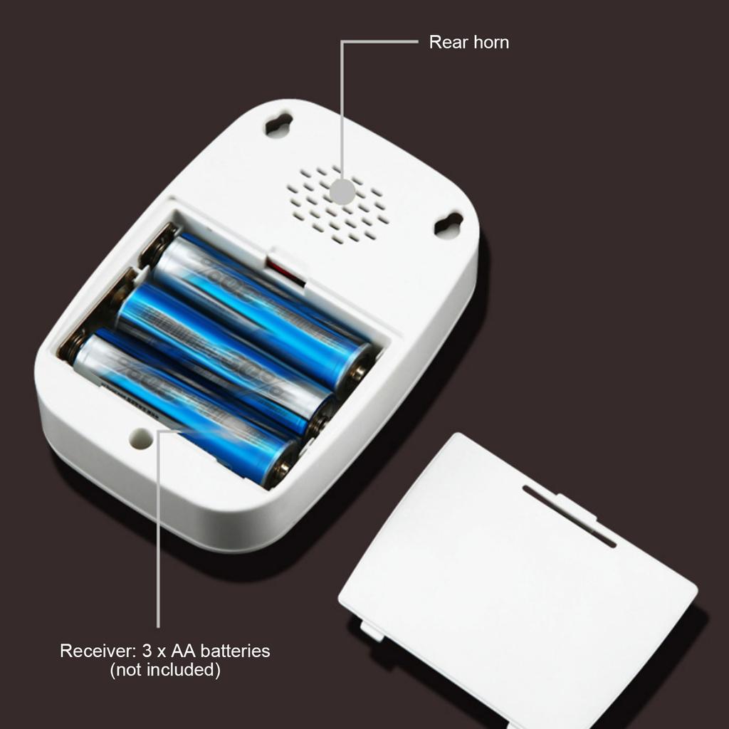 Беспроводной приемник дверного звонка, передатчик с батарейным питанием, простой внешний водонепроницаемый интеллектуальный пульт дистанционного управления