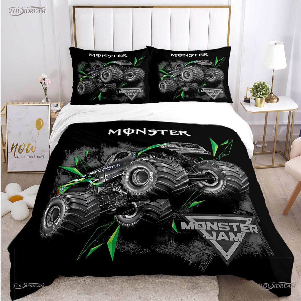 Monster Jam Truck Casal All Season Duvet Cover Comforter Bedding Set Soft Quilt Cover and Pillowcases Single/Double/Queen/King