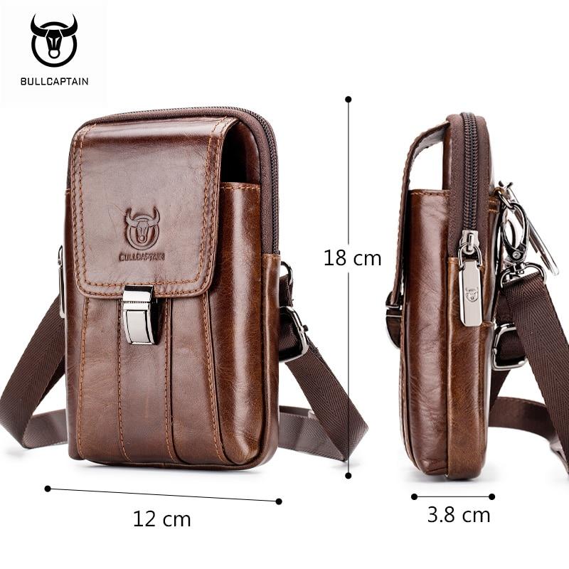 BULLCAPTAIN, винтажная поясная сумка из натуральной кожи, мужская дорожная поясная сумка, поясная сумка на плечо, поясная сумка, чехол для мобильного телефона