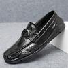 Лоферы Кожаные Туфли для Мужчин Гольф Работа Бизнес Мужская Зеркальная Роскошная Обувь Дизайнер Скейт Крикет Стильная Повседневная Плоская Обувь