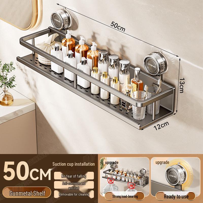 Настенная алюминиевая полка для полотенец и ванной комнаты на присосках