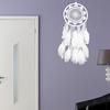 White Dream Catcher Wooden Beads Lace Pendant Feather Ornaments Lace Ribbons Wind Chime For Car Christmas Bedroom Hanging Decor