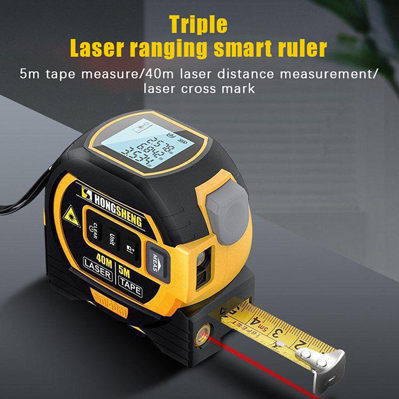 3-In-1 Rangefinder With Led Display Almighty Ruler The High Precision Laser Almighty Ruler Digital Tape Measure Tools