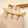 Miniature Sailing Boat 1 Set Canoe Ornament Perfect for Elegant Dollhouse Decor Display