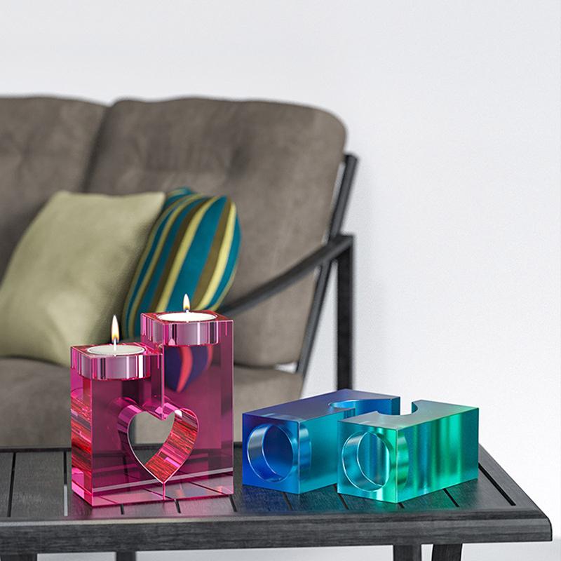 Ремесленная форма для литья подсвечника в виде сердца, эпоксидная смола, форма для литья, силиконовая форма для дома, украшение для дома, аксессуары для рукоделия, форма из смолы