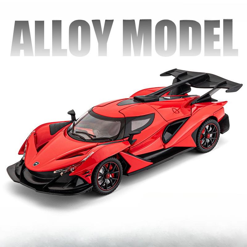 1/24 масштаб Apollo Automobil IE спортивный автомобиль литой модели игрушечный автомобиль со звуком и светом инерционный автомобиль игрушки для детей подарки