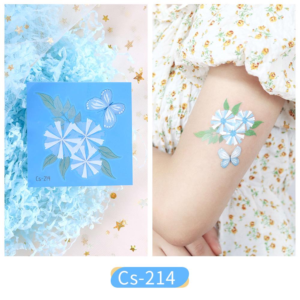 Trendy White Flower Temporary Tattoo Stickers for Face & Arm