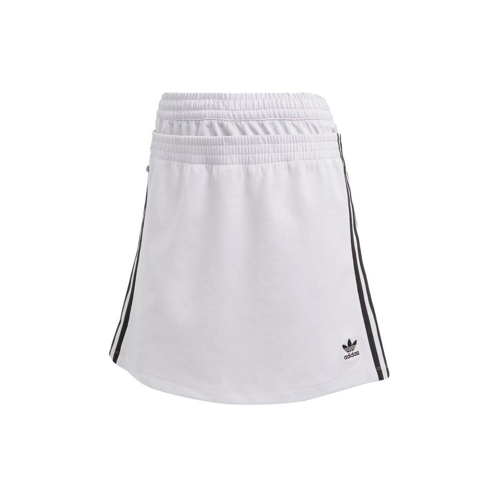 adidas Home Of Classics Series Логотип с принтом в стиле пэчворк, эластичная резинка на талии, повседневная юбка, женские плавки, белый цвет IC3142