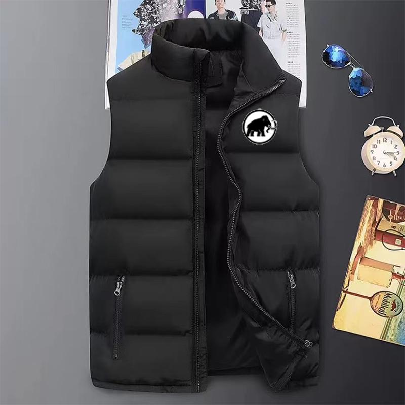 Мужская жилетка, теплая куртка без рукавов, зимняя водонепроницаемая куртка на молнии, осенний повседневный жилет с воротником-стойкой, хлопковая куртка