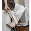 White Crochet Hollow Wide-leg Pants Women's Summer Thin Design Sense Lace Splicing Straight Pants Slim Loose Casual Pants