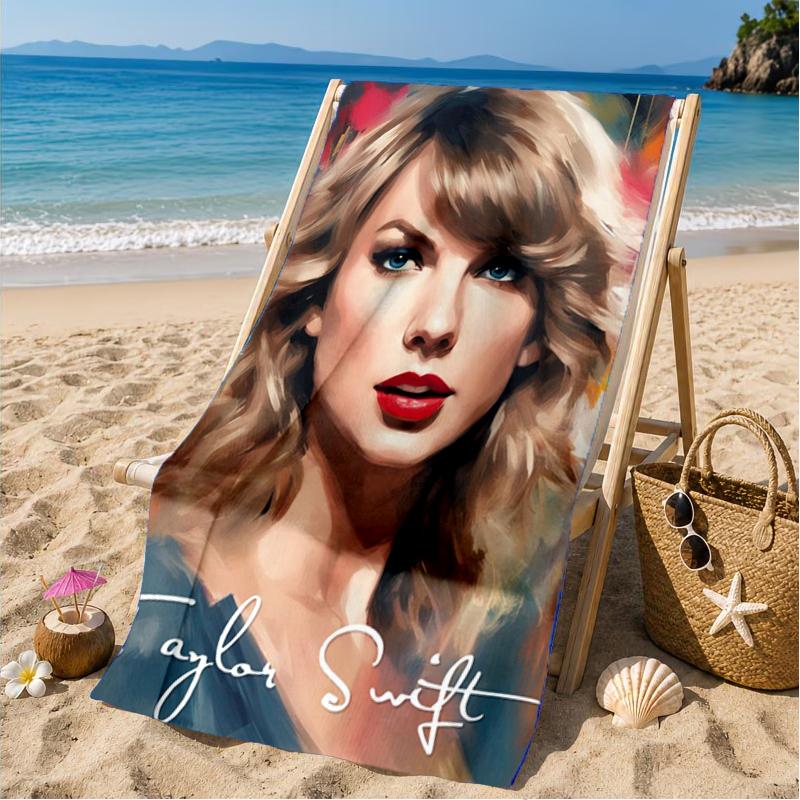 Пляжное полотенце Taylor music, Микрофибровое пляжное полотенце, Идеально для бассейна, пляжа, путешествий, домашнего декора, Подарки для фанатов пляжной вечеринки