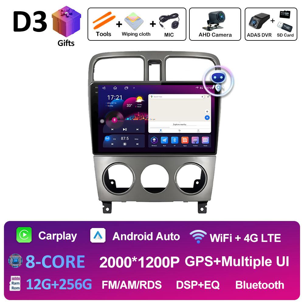 Для Subaru Forester SG 2002 2001 2002 2003 - 2008 Беспроводной Carplay Android Auto Автомобильный Мультимедийный Видеоплеер DSP Стерео Головное Устройство