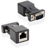 2 шт. 9-контактный последовательный порт DB9 RS232 «папа» и «мама» на RJ45 Cat5e/6 Ethernet-адаптер