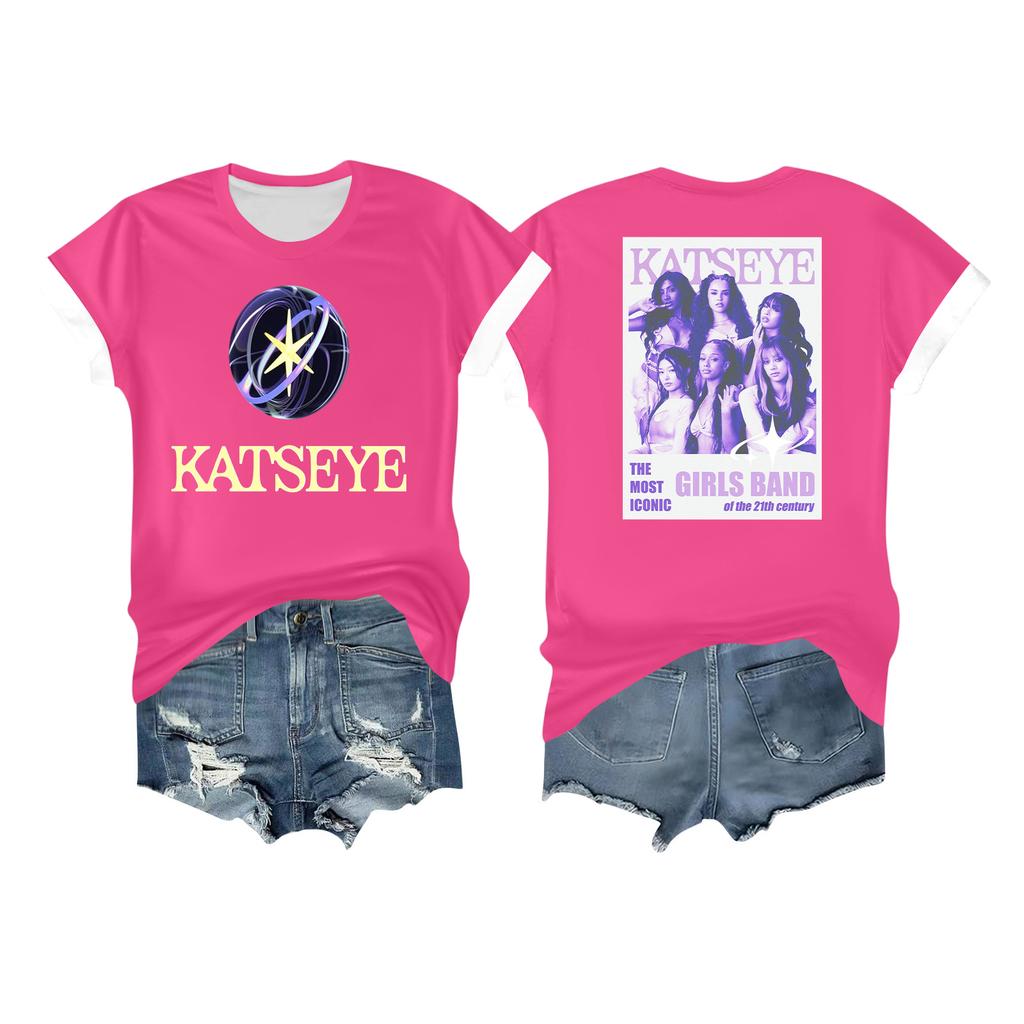 Женская повседневная футболка с принтом, пуловер с круглым вырезом, топ с коротким рукавом