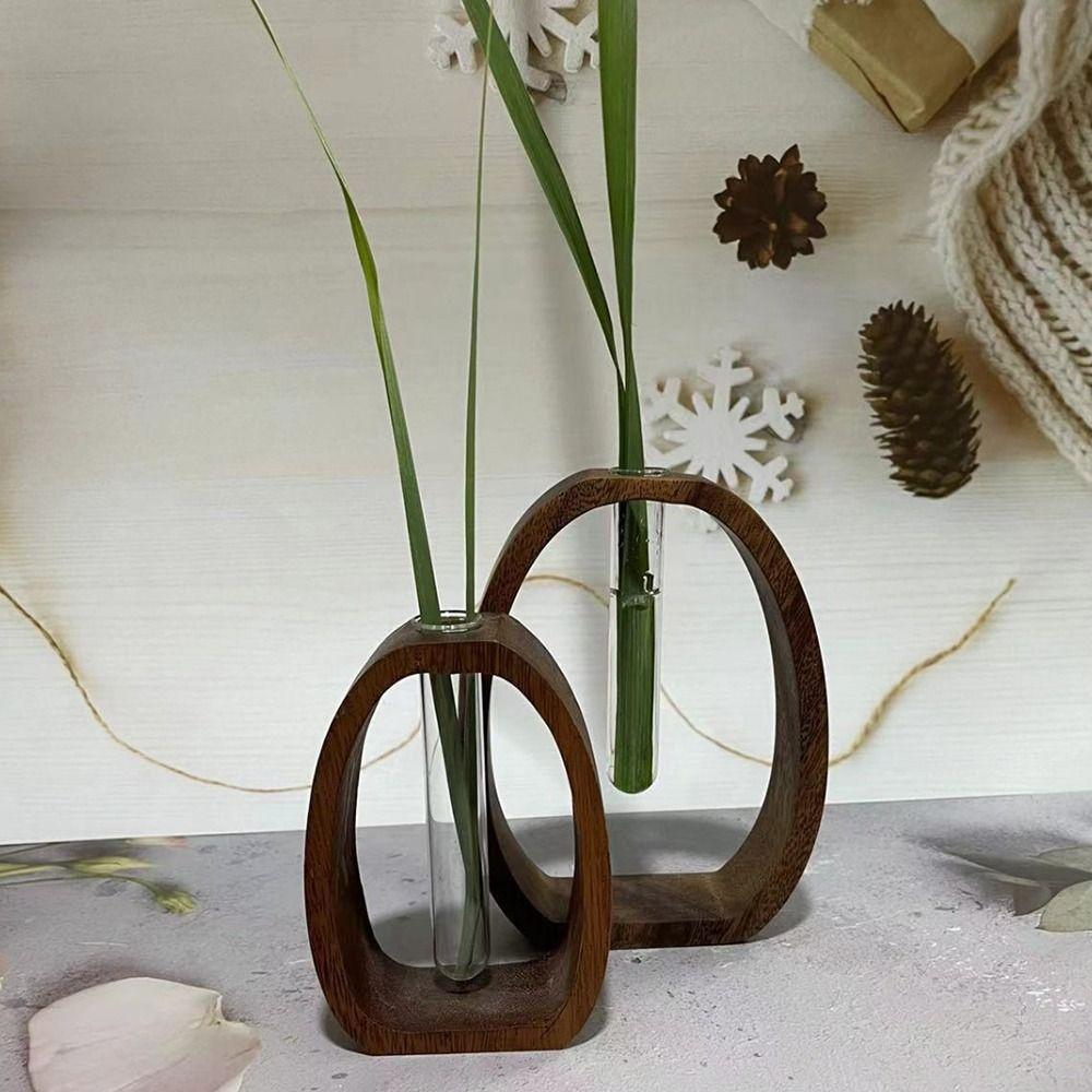 Creative Mini Water-cultured Vase Transparent Plant Flower Stand Flower Arrangement Ornament  Gift