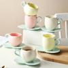 Европейский керамический набор кофейной чашки и блюдца, чашка для завтрака для девочки цвета тюльпана, чайная чашка, чашка для молока, подарочная коробка, стиль легкой роскоши