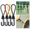 10Pcs Bungee Cords with Hooks Metal Shock Cord Hook Tent Elastic Rope Stretch Strap Set for Tarpaulins Camping Cover